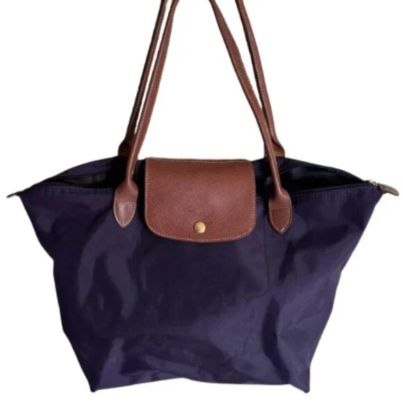 LONGCHAMP Le Pliage Original Large Nylon Tote Bag - Purple/Plum - Picture 1 of 11